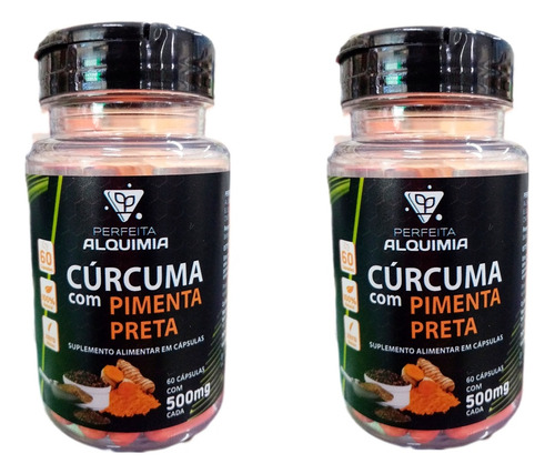 Cúrcuma Con Pimienta Negra 500mg (120 Cápsulas) 