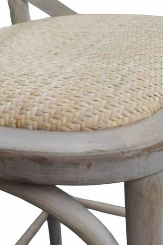 Banqueta Cross Madera Linea Vintage Importada 65cm Outlet