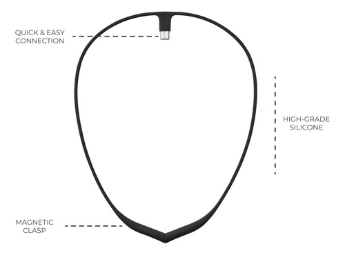 Collar Magnético Vertical Para Go S Y Go 2 Corrector Negro Color