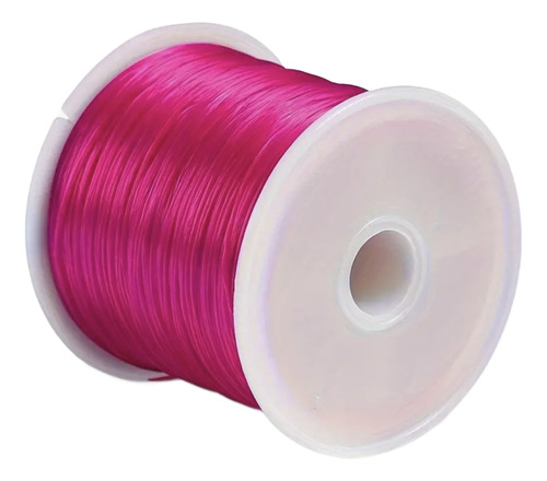 Hilo Elastico Para Pulsera 0.6 Mm Color Fucsia 100 Mtr Aprox