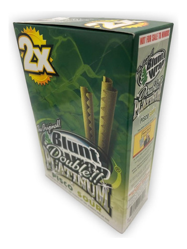 3 Papel Blunt Wrap X 2u Double Platinum 110mm Saborizados Sabor Pisco Sour