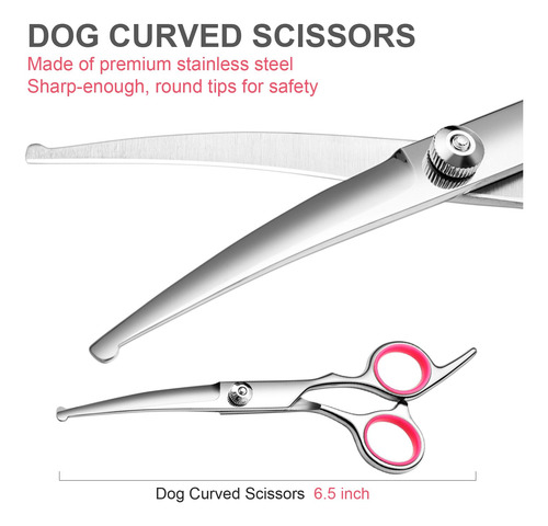 Juego De Tijeras Profesionales For Peluquería Canina Con