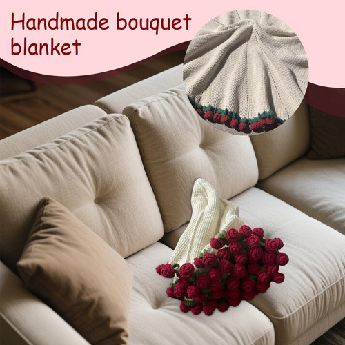 Xsp Manta De Ganchillo Ramo De Flores De Crochet Bouquet De