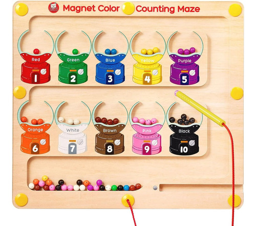 Laberinto Magnétic Colores Y Números Montessori Teletiendauy
