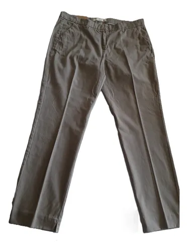Pantalón Recto De Algodón Beige Con Bolsillos - Likido