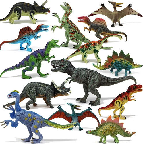 Figuras Dinosaurios Joyin Toy  18 Piezas Articulados 
