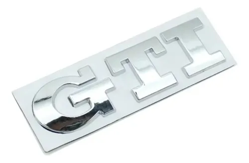 Emblema Cromado Sigla Gti Tapa Baúl Gol/ Golf/ Saveiro