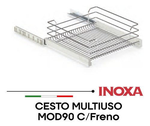 Cesto Multiuso, Con Freno, 90cm, Inoxa