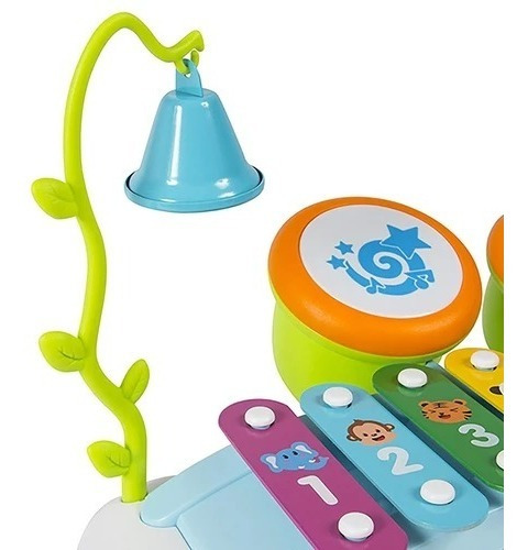 Imagen 4 de 10 de Set Musical Xilofon Tambores Y Campana Hola 909 Edu Full