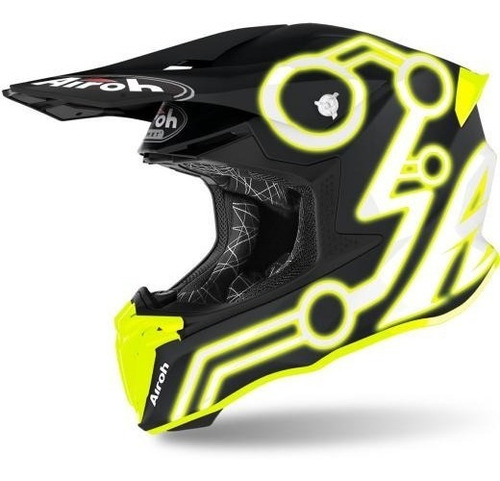 Capacete Motocross Airoh Twist 2.0 Neon Yellow