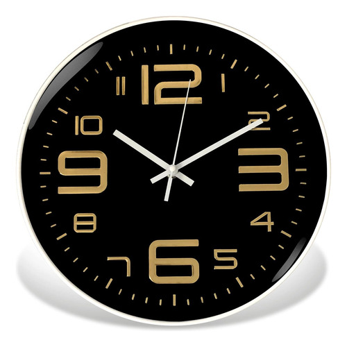 Reloj De Pared Dorado De 12.0 In