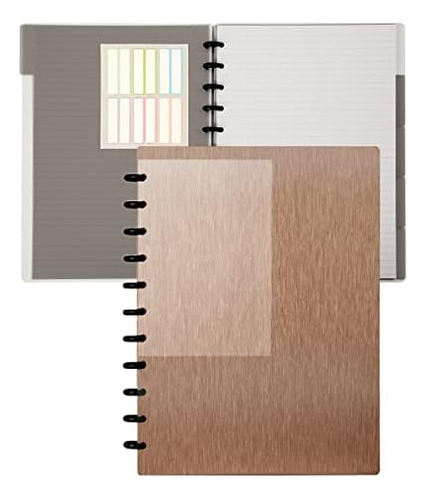 Cuaderno De Anillas Recargable De 5 Materias, 9 X 12, C...