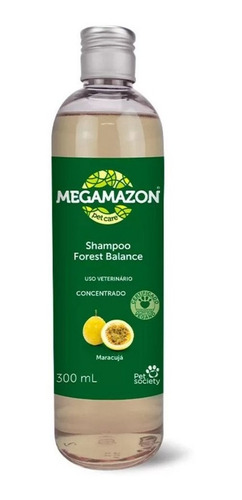 Shampoo Para Cães E Gatos Megamazon Forest B. Maracujá 300ml