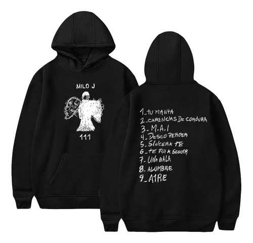 Sudadera Con Capucha Milo J 111 Álbum Cantante Merch Unisex