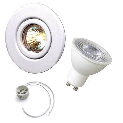 Spot Dicroica Led Completa 7w 6w Embutir