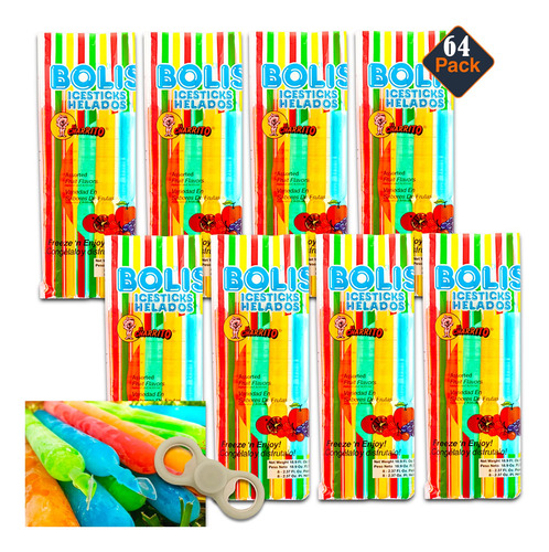 Bolis Freezer Pops - 8 Paquetes De Paletas Heladas Congelada