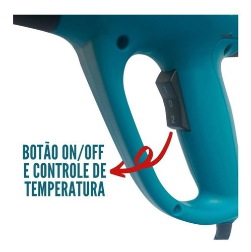 Soprador Térmico Aplicação Insulfilm Bicos Espátula E Maleta 220V