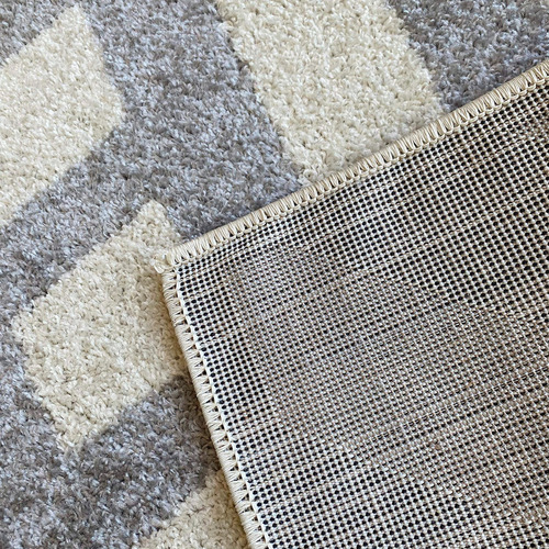 Alfombra Carpeta Visdom Gris 200x285 Color Gris Diseño De La Tela Geométrico