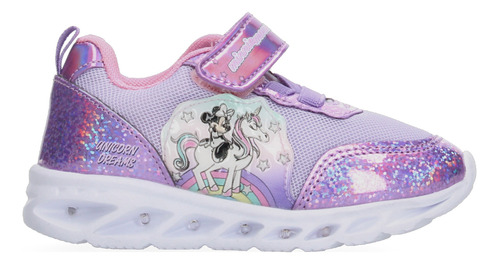 Tenis Con Led Disney Lavanda Para Niña [dny98]