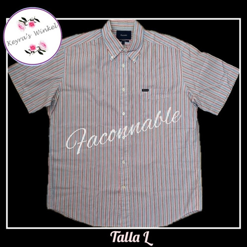 Camisa Importada Manga Corta Faconnable L 