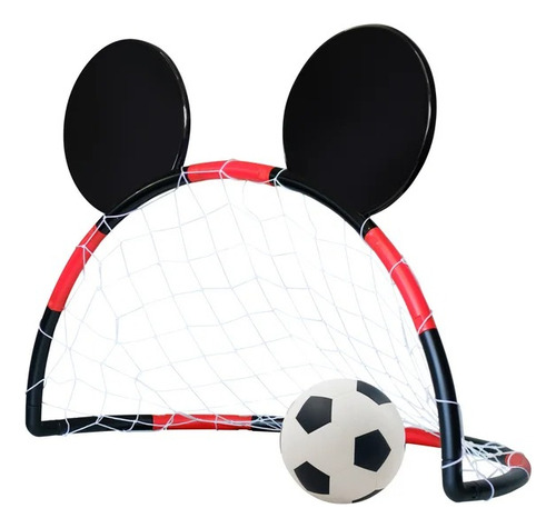 Mini Porteria Mickey Mouse Color Rojo Y Negro