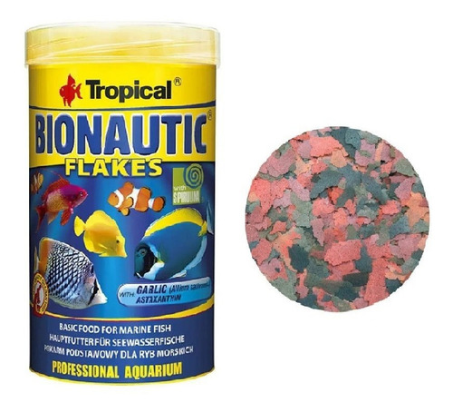 Imagem 2 de 3 de Tropical Bionautic Flakes 50g Ração Em Flocos Para Peixes