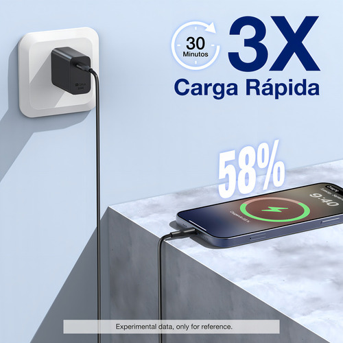 Cubo Cargador Turbo 30w Puerto C Pd Compatible iPhone Xiaomi