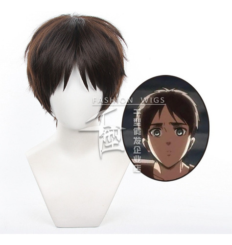 Attack On Titan Eren Jaeger Cosplay Peluca Pelo Halloween