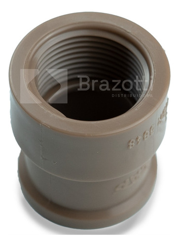 Luva Lr Soldável/roscável 25x1/2 Pvc Marrom