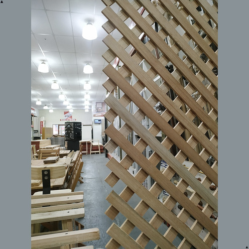 Imagen 4 de 7 de Panel Decorativo Trilach Entramado Madera Eucalipto 50-50