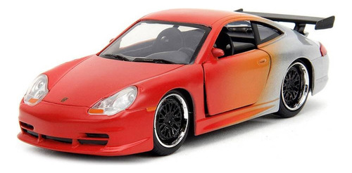 Coche miniatura naranja Porsche 911 Gt3 Rs Pink Slips 1:32 Jada Toys