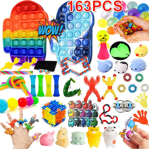 Juego De Juguete Sensorial Pop Squeeze, 163kit, Para Niños