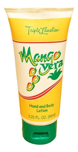 Triple Lanolin Locion Para Manos Y Cuerpo Mango Vera 2.25 Oz