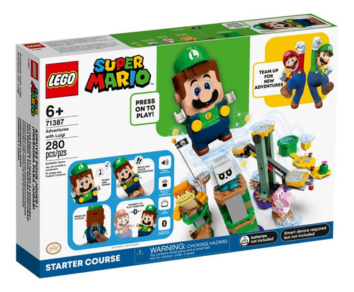 Super Mario Aventuras Com Luigi Pacote Inicial Lego Quantidade de peças 280