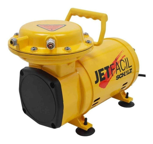 Imagem 2 de 2 de Compressor de ar mini elétrico portátil Schulz Hobby Jet fácil monofásica amarelo 110V/220V 60Hz