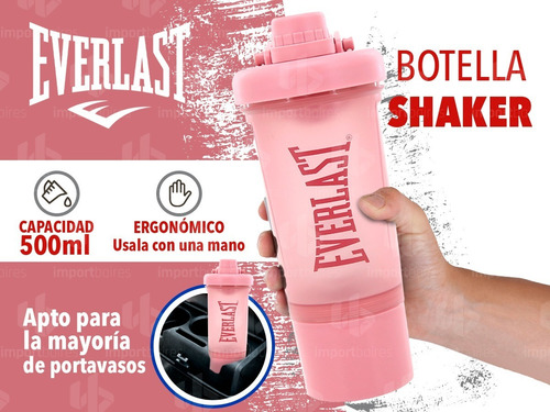 Vaso Batidor Shaker Everlast Mezclador Suplementos Filtro