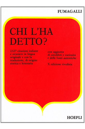 Libro Chi L'ha Detto? - Giuseppe, Fumagalli