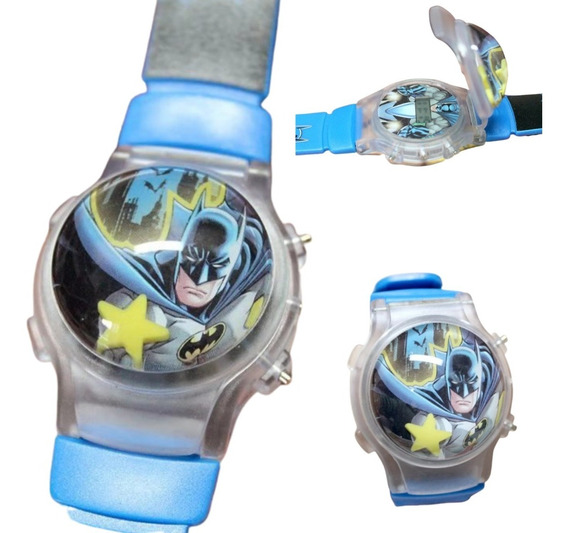 Reloj Infantil Niño Tapa Niño Tipo Batman Digital Con Luz | Meses sin  intereses