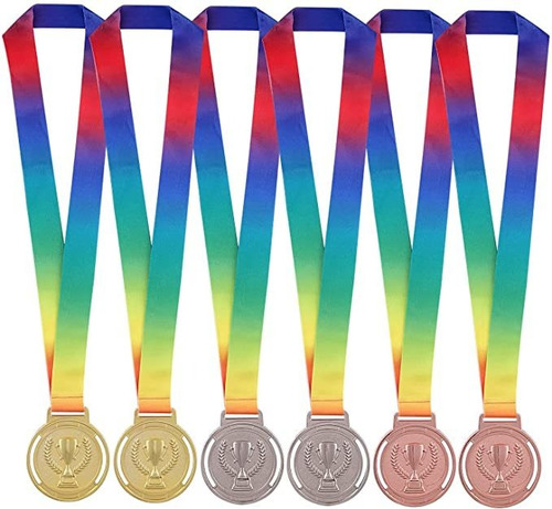 Gujiate Medallas De Bronce Oro Plata Estilo Olímpico Ganad.