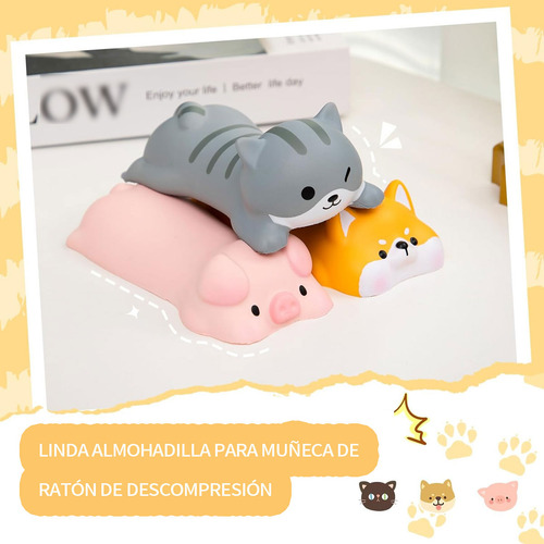 3 Peças De Apoio Para Pulso E Teclado E Suporte Para Mouse