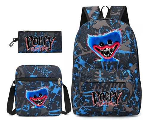 Mochila Con Accesorios Poppy Playtime Huggy Wuggy 3pieza (s)