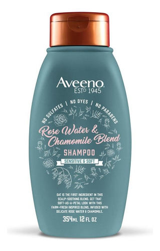 Aveeno Agua De Rosas Shampoo Sensibilidad Y Suavidad 354 Ml