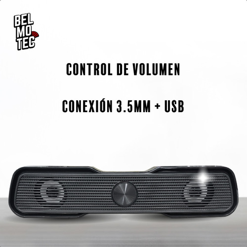 Barra De Sonido Rgb Netmak Hunter USB 2.0 Compatible Pc Consolas