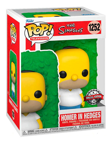 Funko Pop Homer In Hedges 1252 - The Simpsons (ee Exclusive)