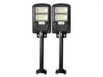 Comprar Kit 2 Luminarias 100w Exterior Soporte Sensor Energía Solar 