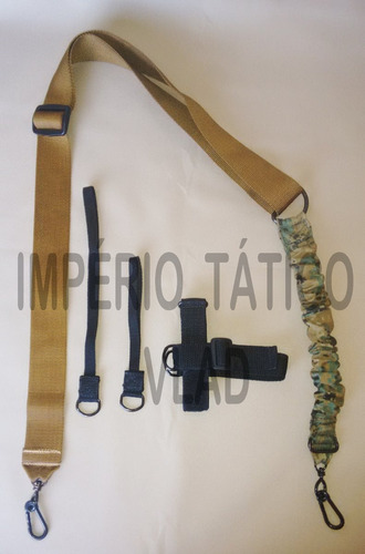 Bandoleira 1-2 Pontos Camuflado Marpat + Kit Zarelho - Vlad