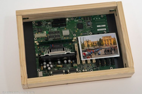 Porta-retrato Com Placa Mãe Intel Cpu Pentium Iii Reciclagem