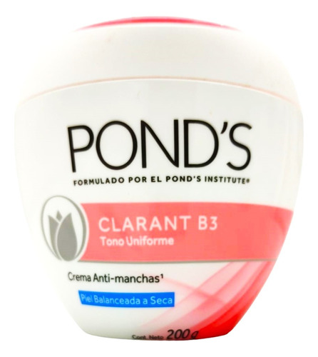 Pond's Clarant B3 Crema Aclaradora Tono Uniforme 200g Tipo de piel Piel Balanceada a Seca
