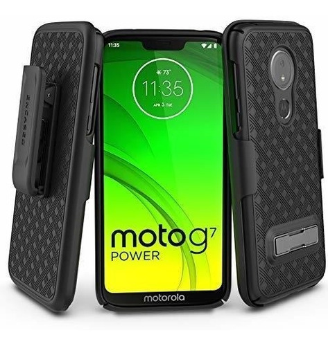 Funda Moto G7 Pro Anticaidas Soporte Y Clip Para Cinturon   