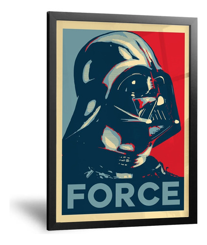 Cuadro Minimalista Star Wars Darth Vader Pop Art - 60x90 Cm 